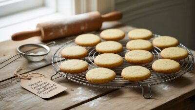 Vegan Lemon Poppy Seed Shortbread Cookies